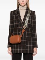 Emporio Armani logo-debossed leather camera bag