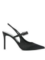 Emporio Armani Satin slingback pumps