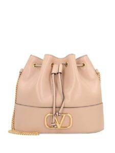 Valentino Garavani Mini Bucket Bag In Nappa With Vlogo Signature Chain