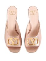 Valentino Garavani VLogo Signature metallic leather mules