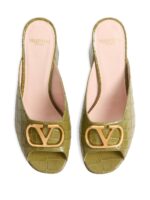 Valentino Garavani VLogo Signature Slide Sandal In Printed Calfskin 95MM