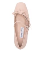 Jimmy Choo Loli Pink Leather Ballerina Flats.