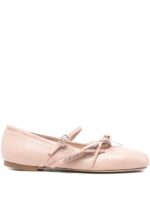 Jimmy Choo Loli Pink Leather Ballerina Flats.
