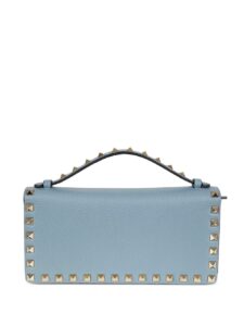 Valentino Garavani Rockstud Wallet With Chain In Grainy Calfskin