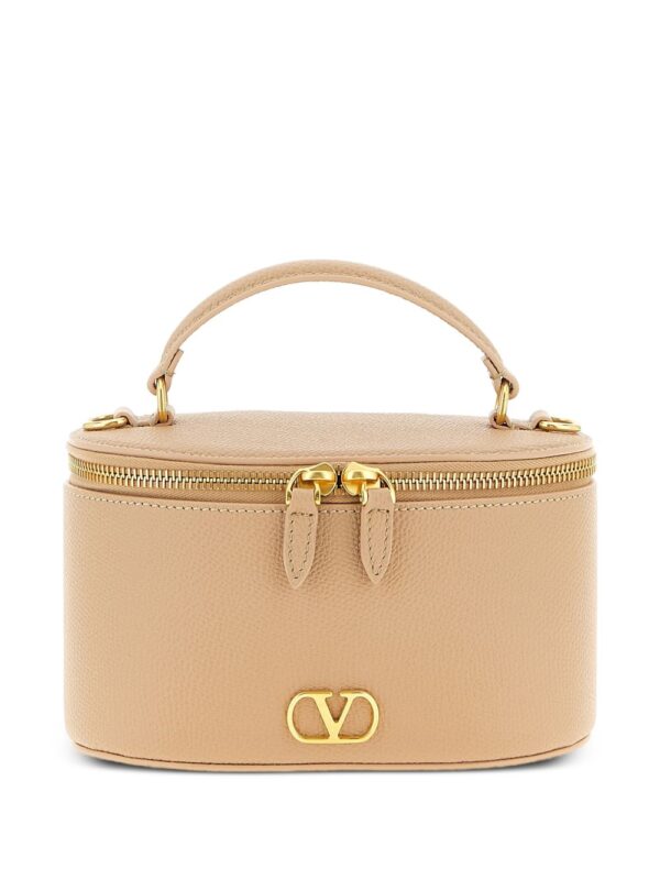 Valentino Garavani Vlogo Signature Mini Vanity Bag In Grainy Calfskin