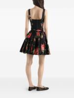 Dolce & Gabbana-bouquet rose mini skirt