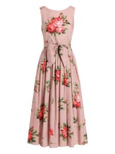 Dolce & Gabbana-Rose Bouquet Print cotton dress