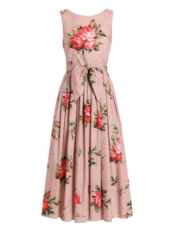 Dolce & Gabbana-Rose Bouquet Print cotton dress
