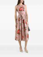 Dolce & Gabbana-Rose Bouquet Print cotton dress