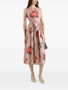 Dolce & Gabbana-Rose Bouquet Print cotton dress