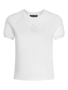 Dolce & Gabbana-logo-embroidered T-shirt