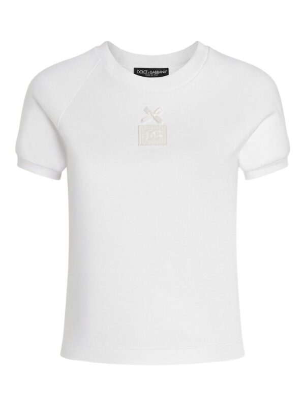 Dolce & Gabbana-logo-embroidered T-shirt
