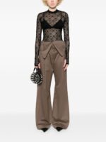 Marine Serre Moonogram mesh flock top