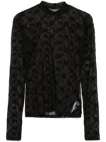 Marine Serre Moonogram mesh flock top