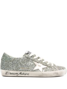 Golden Goose Super-Star Women's silver glitter