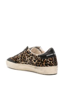 Golden Goose Soul Star Leopard-Print Pony Skin sneakers.