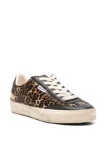 Golden Goose Soul Star Leopard-Print Pony Skin sneakers.