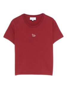 Maison Kitsuné Fox-Embroidered Cotton T-Shirt