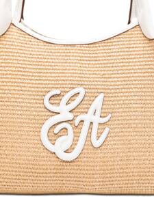 Emporio Armani Woven Straw Medium Shopper Bag