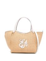 Emporio Armani Woven Straw Medium Shopper Bag