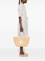 Emporio Armani Woven Straw Medium Shopper Bag