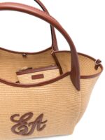 Emporio Armani Woven Straw Medium Shopper Bag
