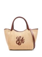 Emporio Armani Woven Straw Medium Shopper Bag