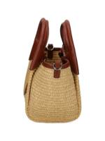 Emporio Armani Woven Straw Small Shopper Bag