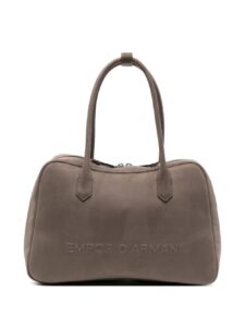 Emporio Armani Eagle Club Capsule Collection Suede-Effect Shoulder Bag