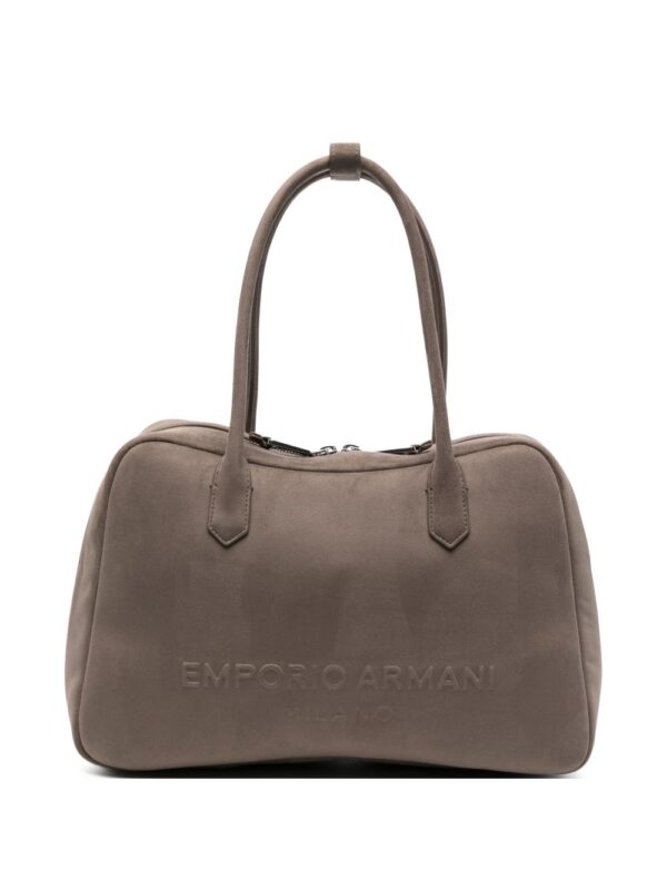 Emporio Armani Eagle Club Capsule Collection Suede-Effect Shoulder Bag