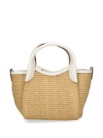 Emporio Armani Woven Straw Small Shopper Bag
