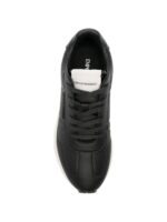 Emporio Armani Leather sneakers with thermoformed details