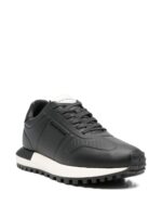 Emporio Armani Leather sneakers with thermoformed details