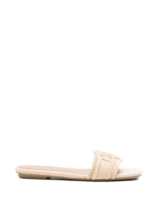 EMPORIO ARMANI EXCLUSIVE Woven raffia sandals