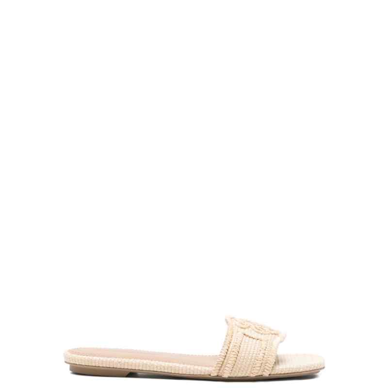 EMPORIO ARMANI EXCLUSIVE Woven raffia sandals