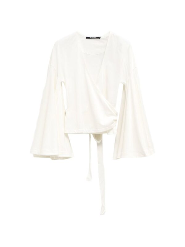 Jacquemus V-neck long sleeves La Cache Coeur Ventadou top