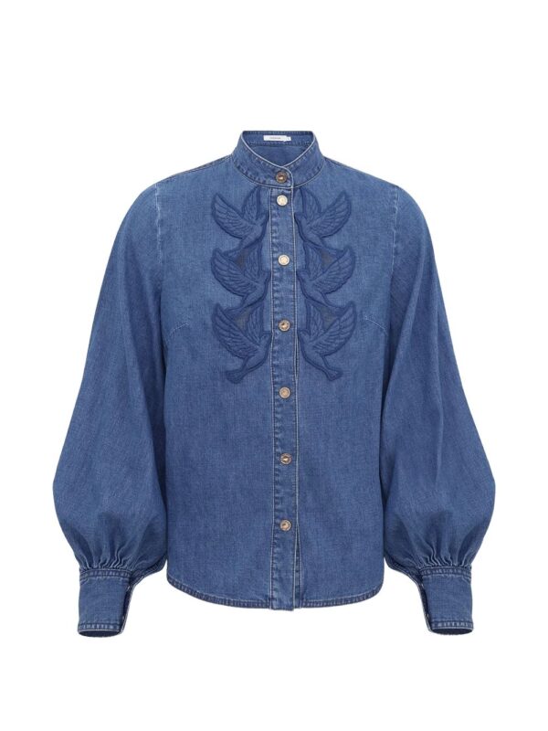 Zimmermann Denim applique shirt