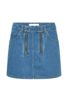 Marine Serre Denim mini skirt