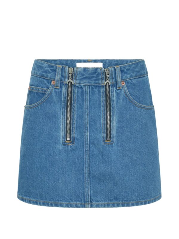 Marine Serre Denim mini skirt