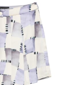 Emporio Armani Abstract Print Pleated Shorts