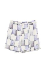 Emporio Armani Abstract Print Pleated Shorts