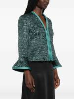 Emporio Armani Wave Pattern Zip-Front Jacket