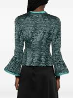 Emporio Armani Wave Pattern Zip-Front Jacket