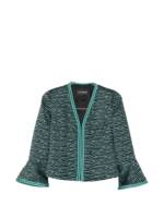 Emporio Armani Wave Pattern Zip-Front Jacket