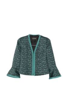 Emporio Armani Wave Pattern Zip-Front Jacket
