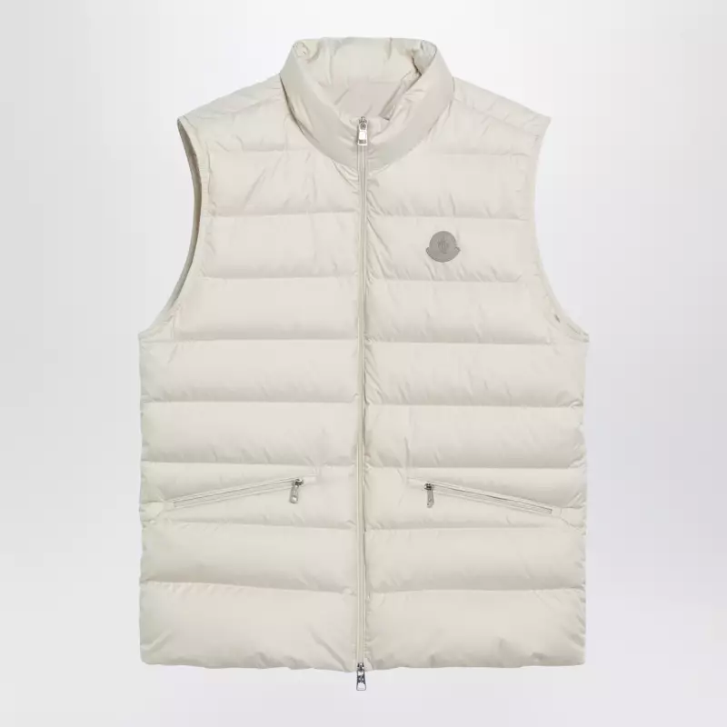 Moncler Lechtal padded gilet with zip in beige