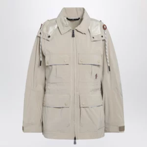 Moncler Grenoble Light beige Nimba jacket with drawstring