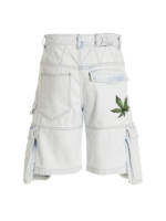 Gcds Bleached Embroidered Ultracargo Bermuda Shorts