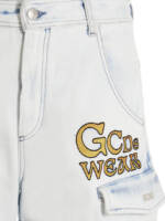 Gcds Bleached Embroidered Ultracargo Bermuda Shorts