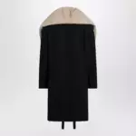Dries Van Noten Black coat with removable neckline